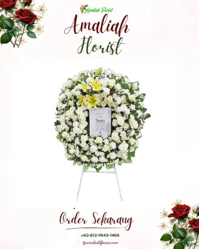 Krans Bunga Duka Cita di Simbang